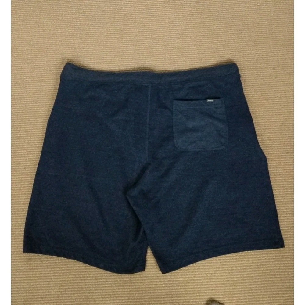 Eddie Bauer Sweat Shorts Men Size XXL Black Elastic Waist Drawstring Zip Pocket - Picture 8 of 9